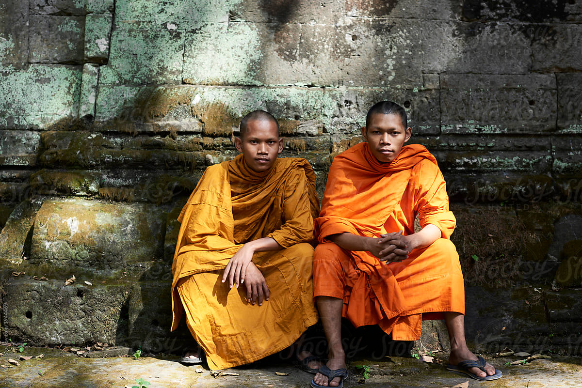 Male monks portrait