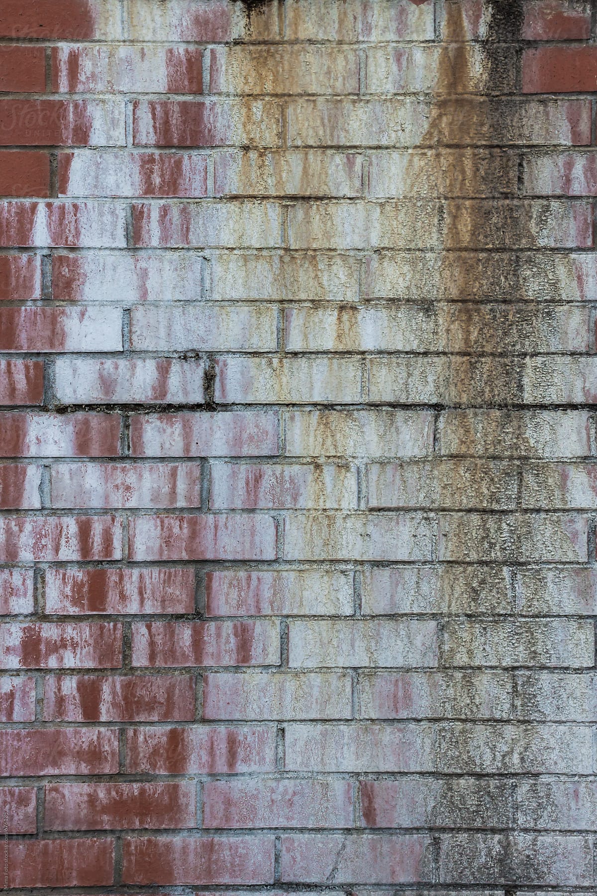 Vertical Grunge background, brick wall and paint