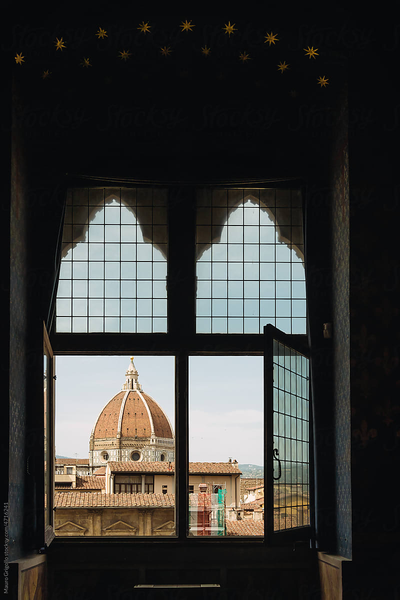Florence cathedral dome from a window