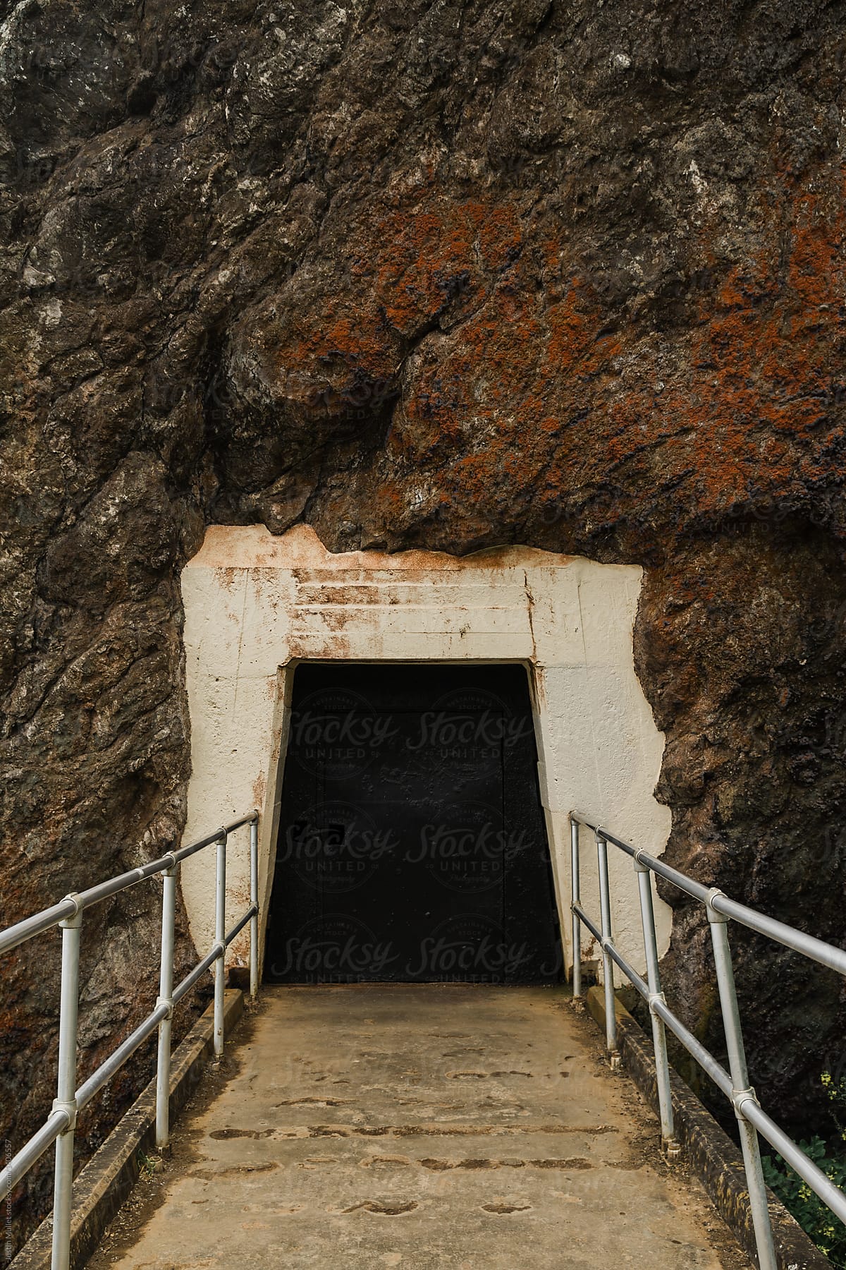 Closed door of tunnel.
