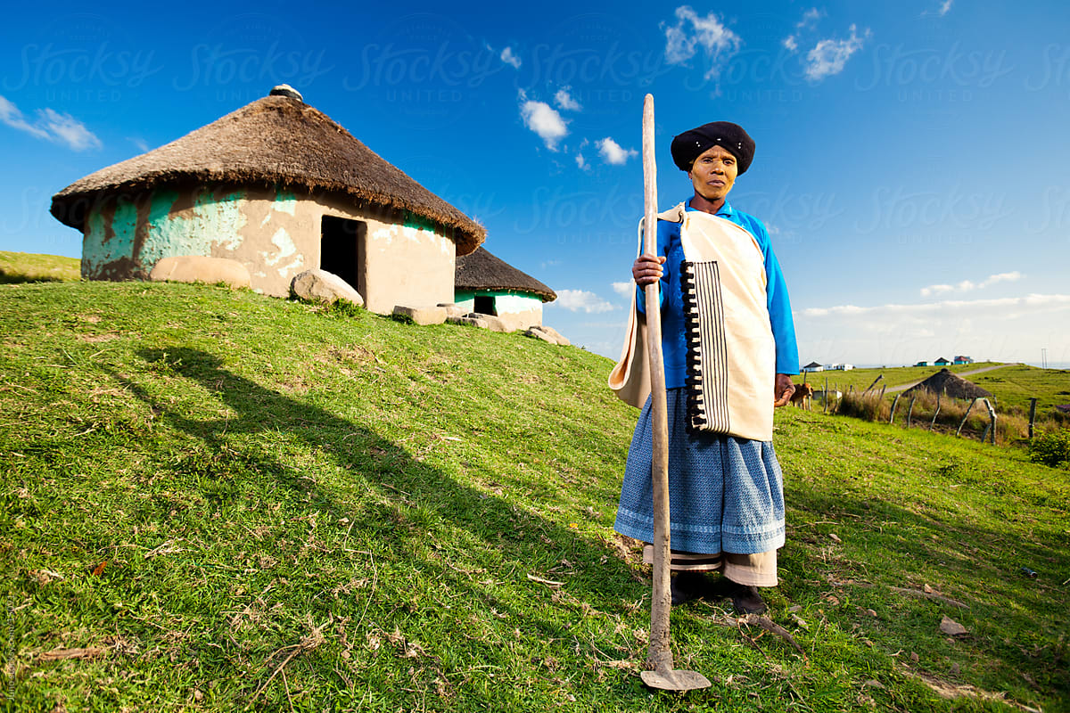 Black African farmer woman