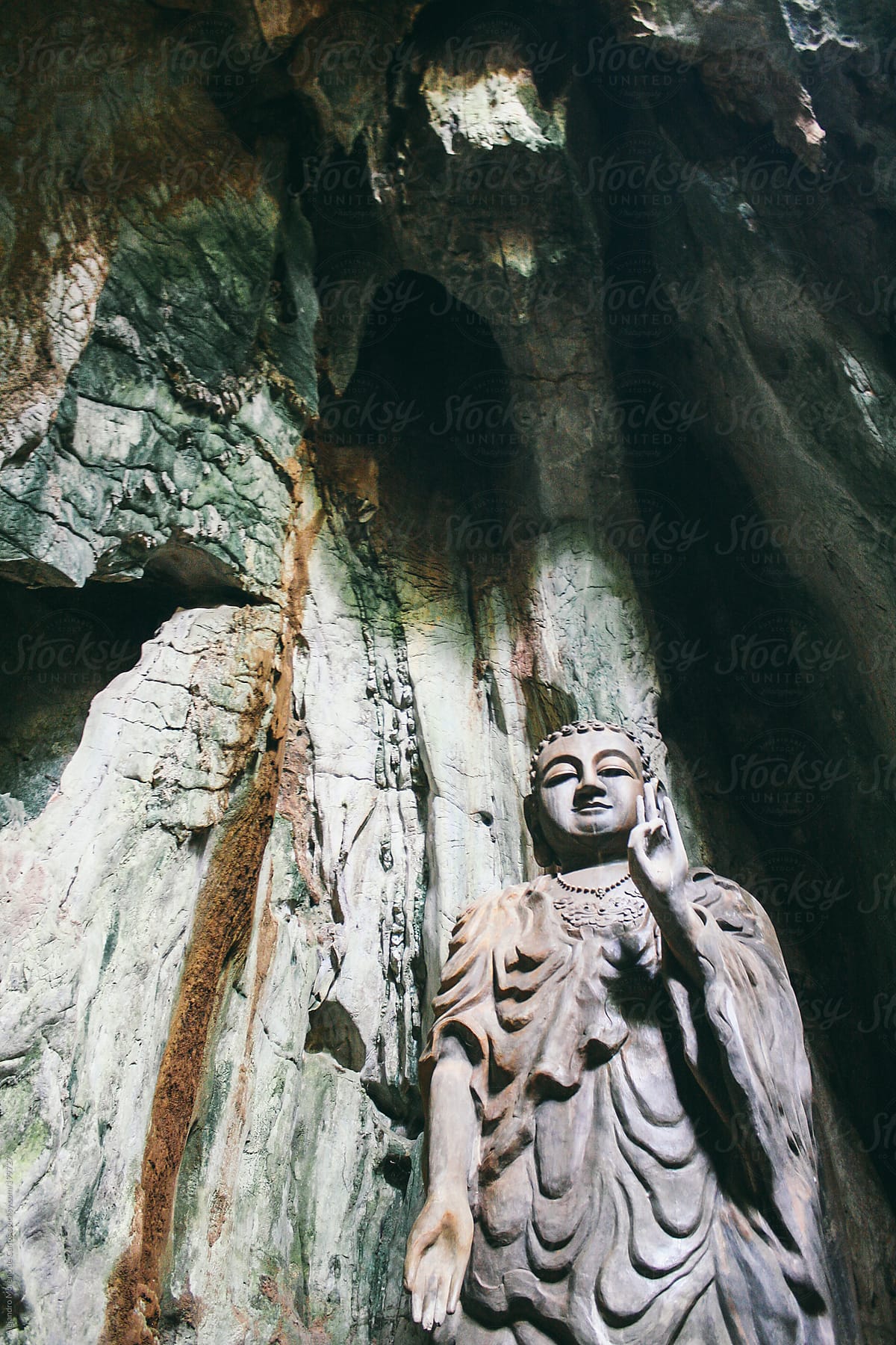 Buddha statue on a cave in Vietnam