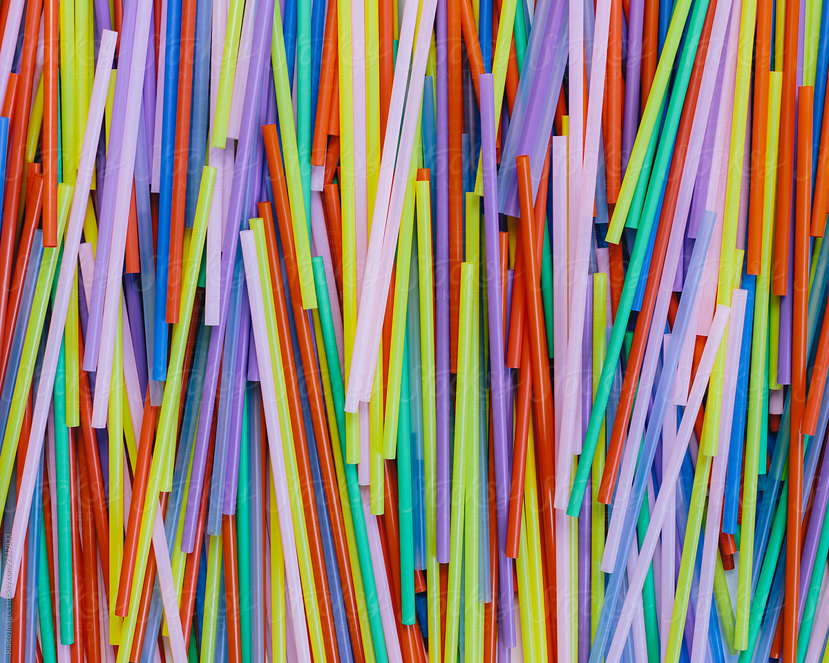 Close Up Of Crumpled Piece Of Colorful Construction Paper by Stocksy  Contributor Rialto Images