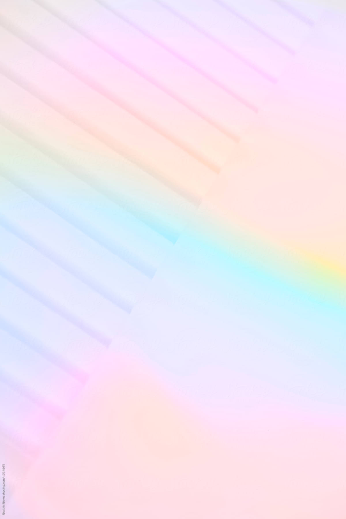 Half plain and half striped iridescent background