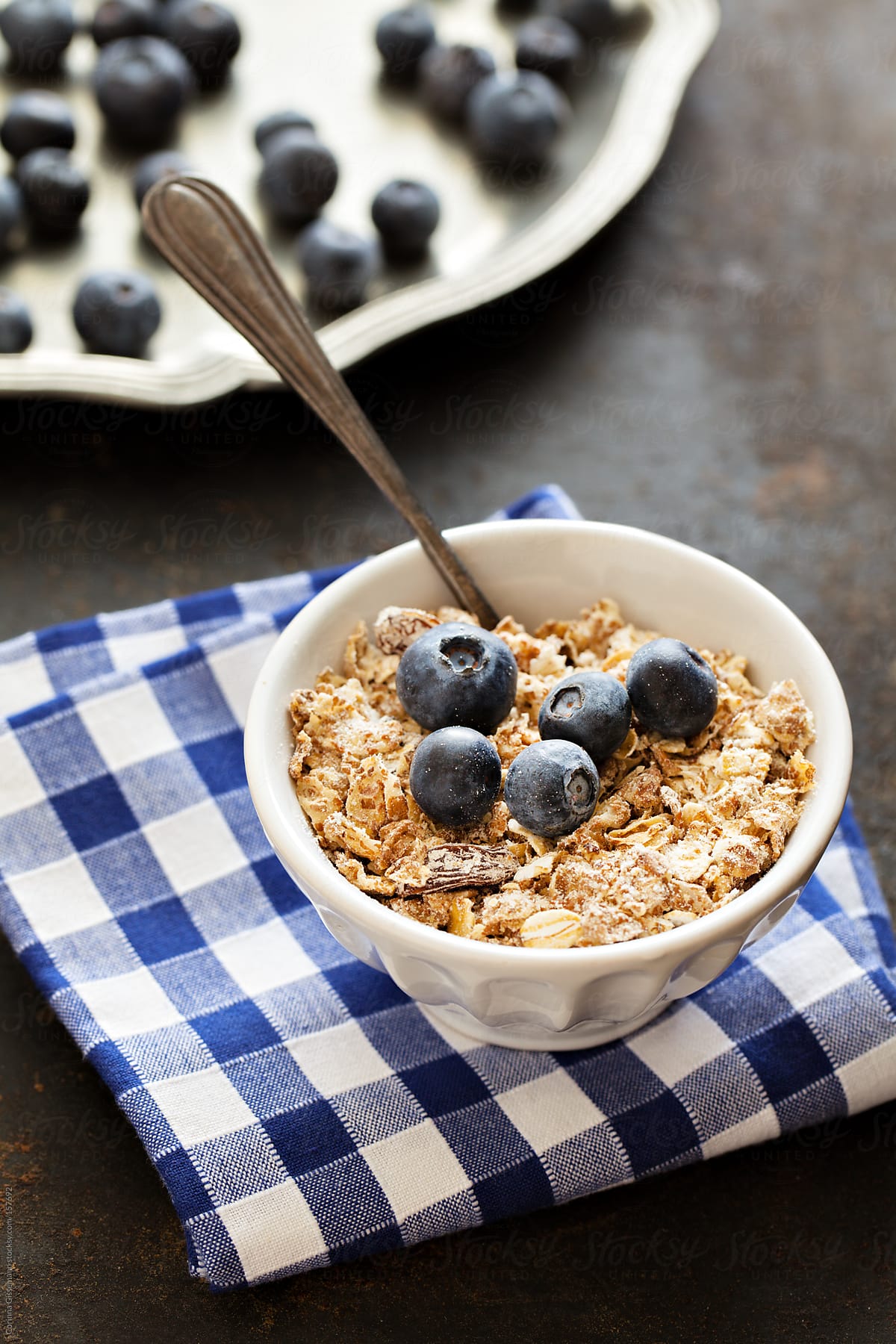 Cereals with blueberries
