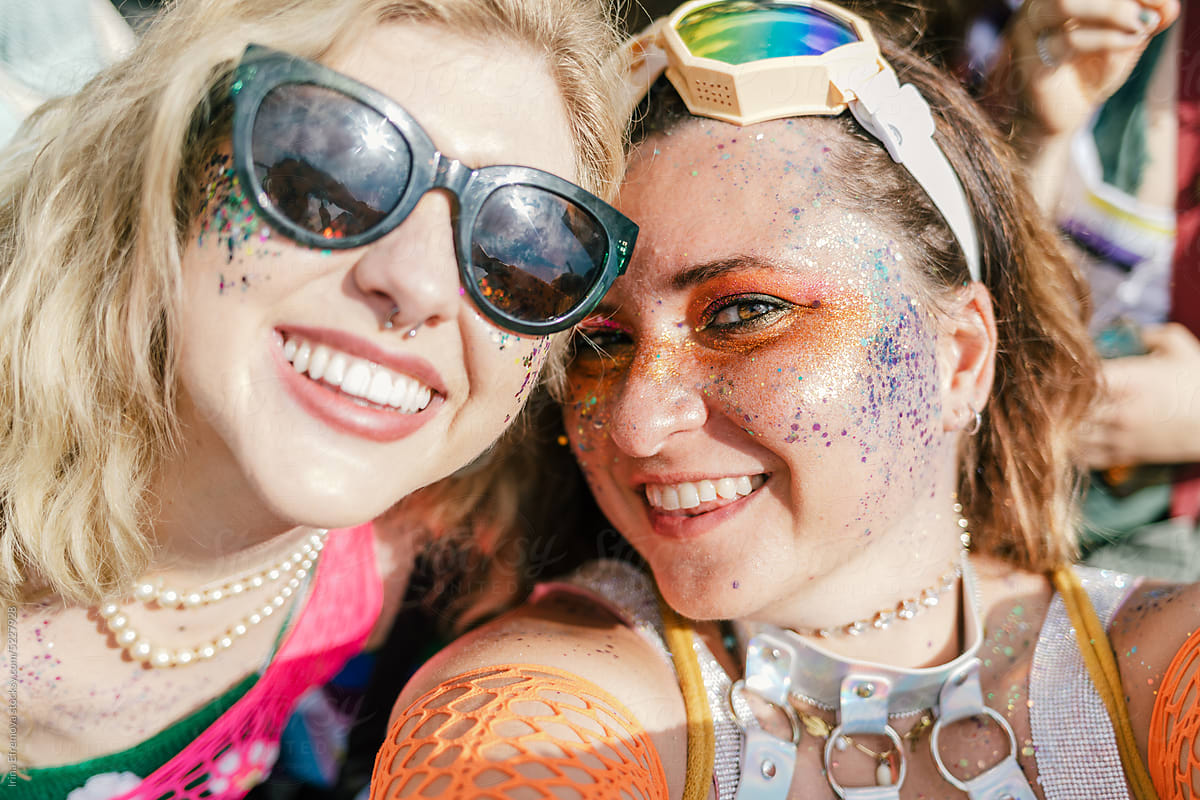 Two Women Having Fun at Pride
