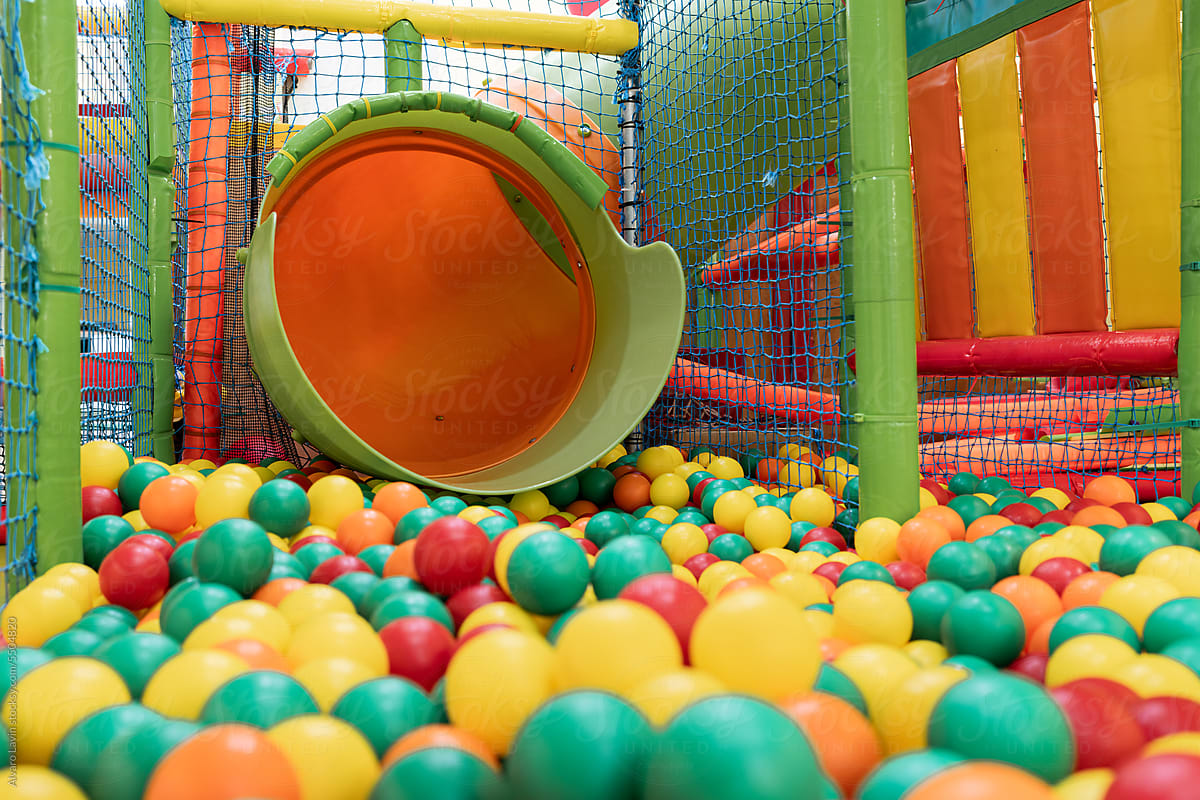 Ball pool in children\'s playground.