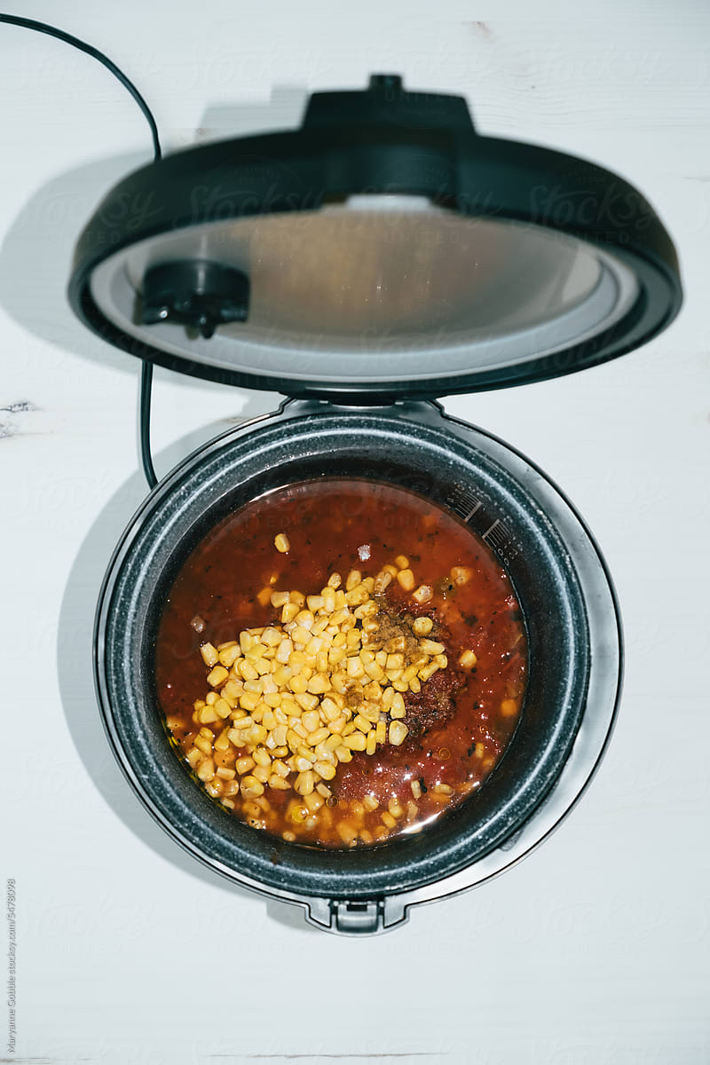 Preparing Mexican Rice in Cooker