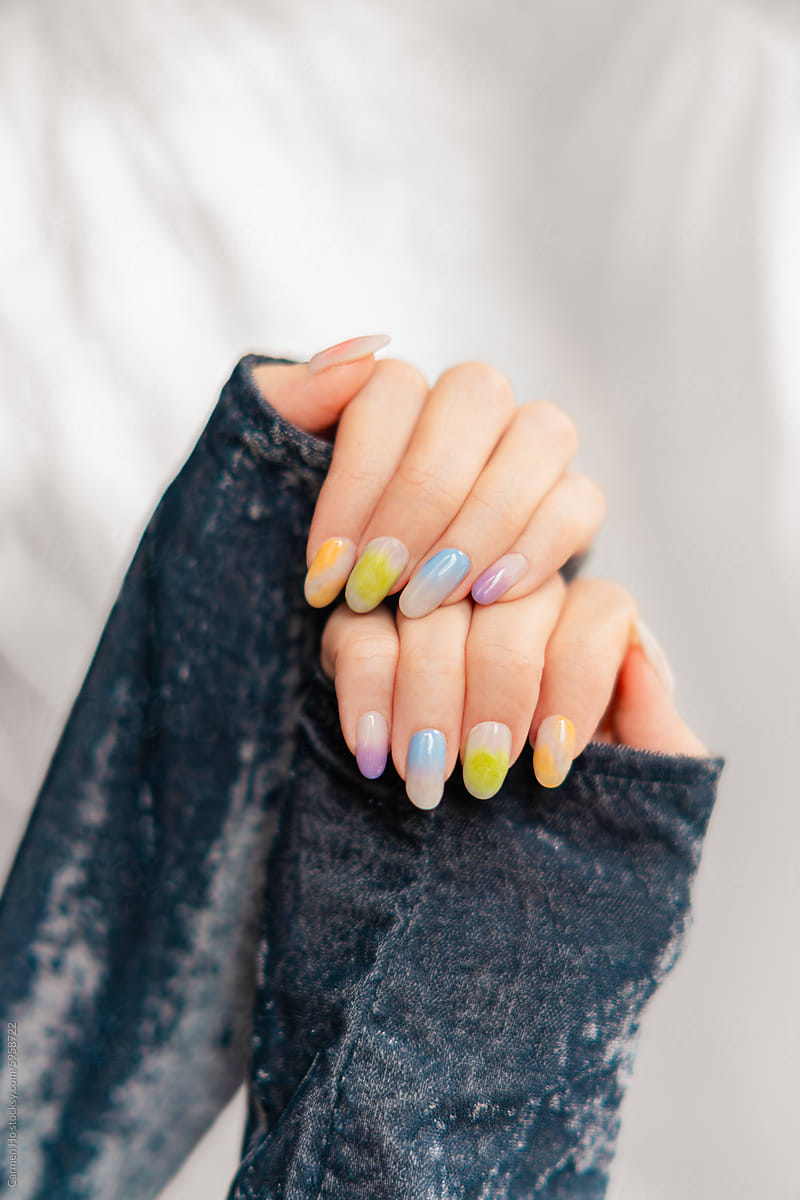 Rainbow Blush Manicure