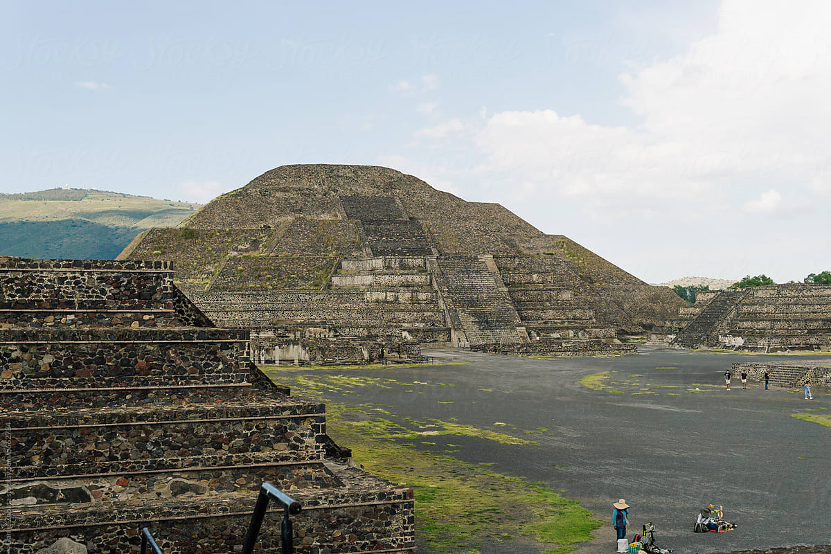 Pyramid of the sun in Teotihuacan Mexico.