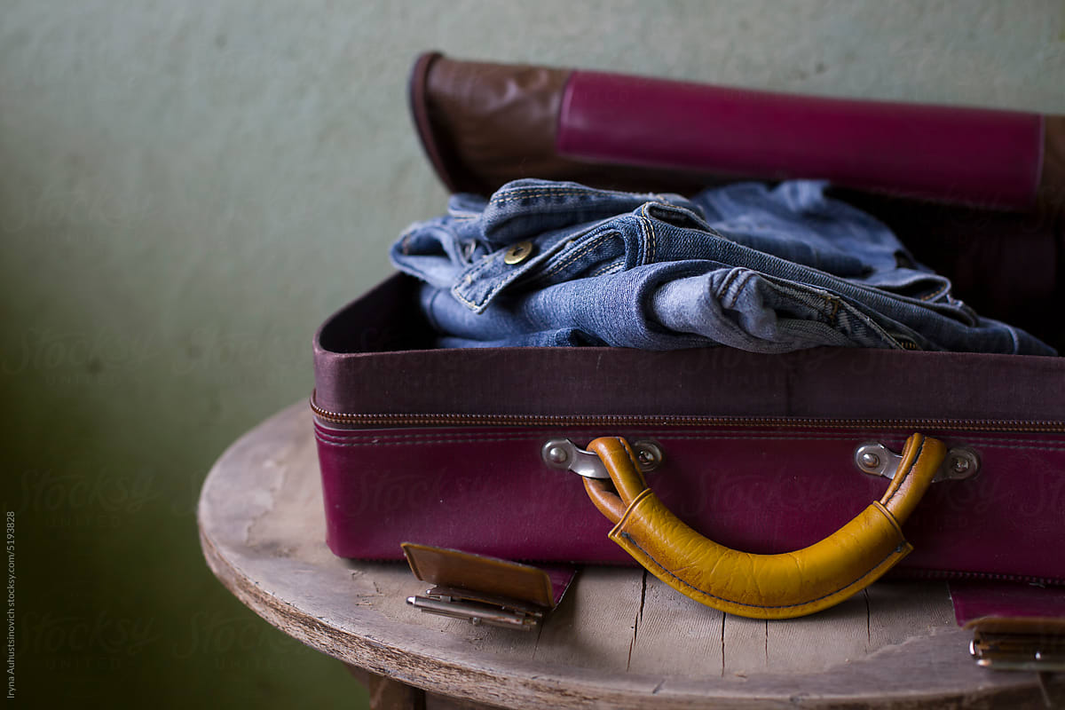 suitcase with clothers