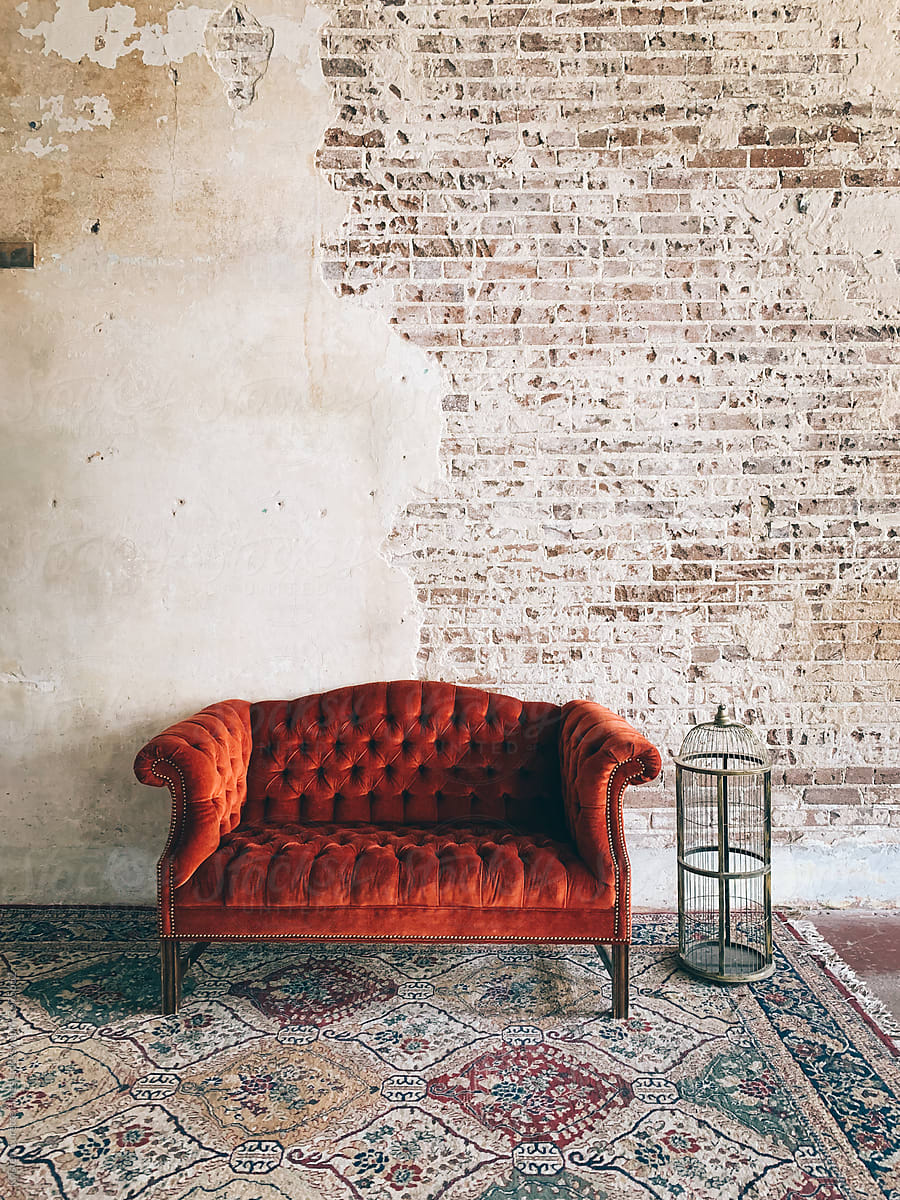 Exposed Brick + Couch