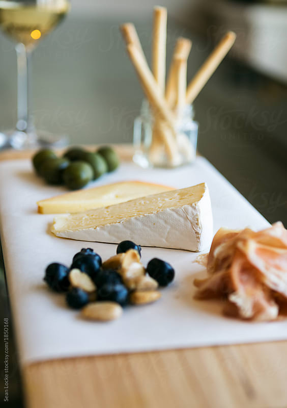 Wine: A Tasting Board Of Cheese And Meat To Accompany White Wine