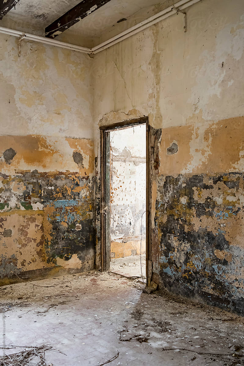 Door inside an old building