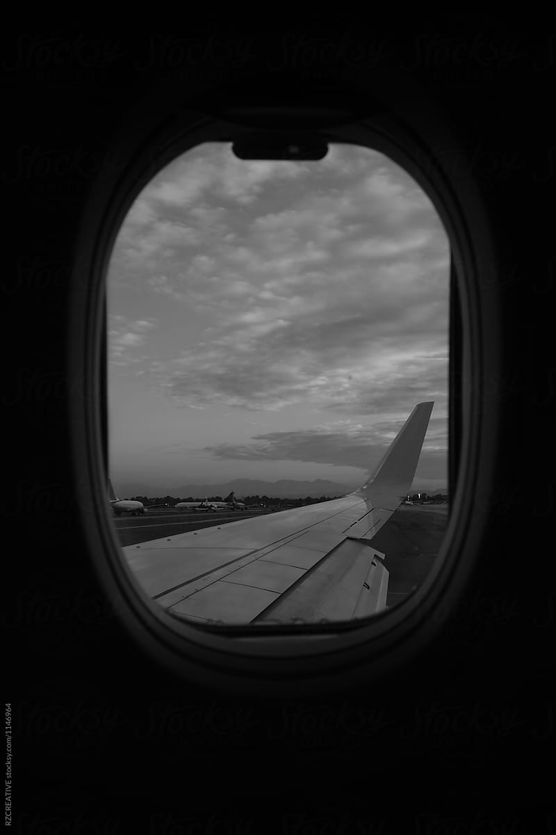 Window seat on a plane.