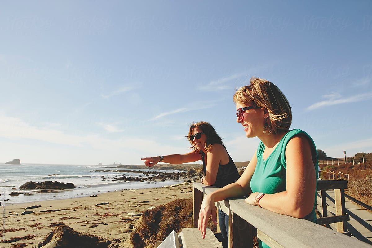 Female Friends At The Beach By Stocksy Contributor Jayme Burrows