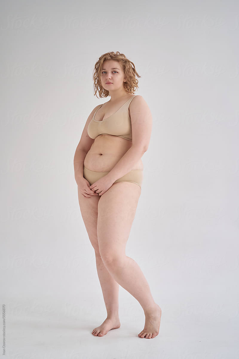 Young Curvy Woman In Underwear by Stocksy Contributor Ivan Ozerov -  Stocksy