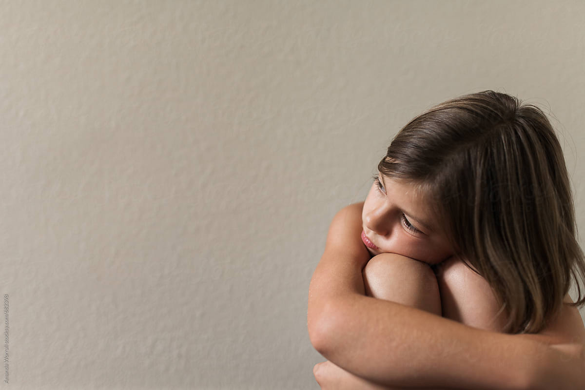 Close Up Portrait Of 8 Year Old Girl by Stocksy Contributor Amanda  Worrall - Stocksy