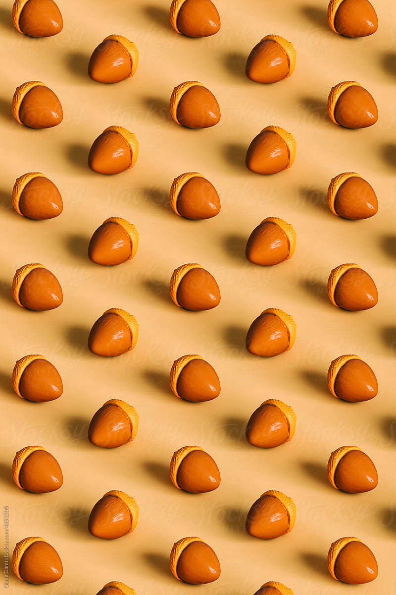pattern of acorns