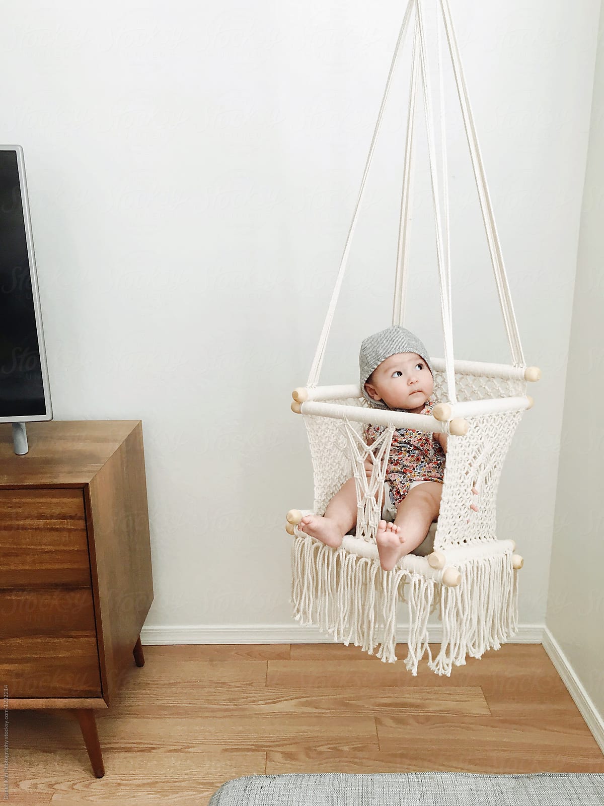 Baby Sitting In Swing Indoors By Daniel Kim Photography Baby