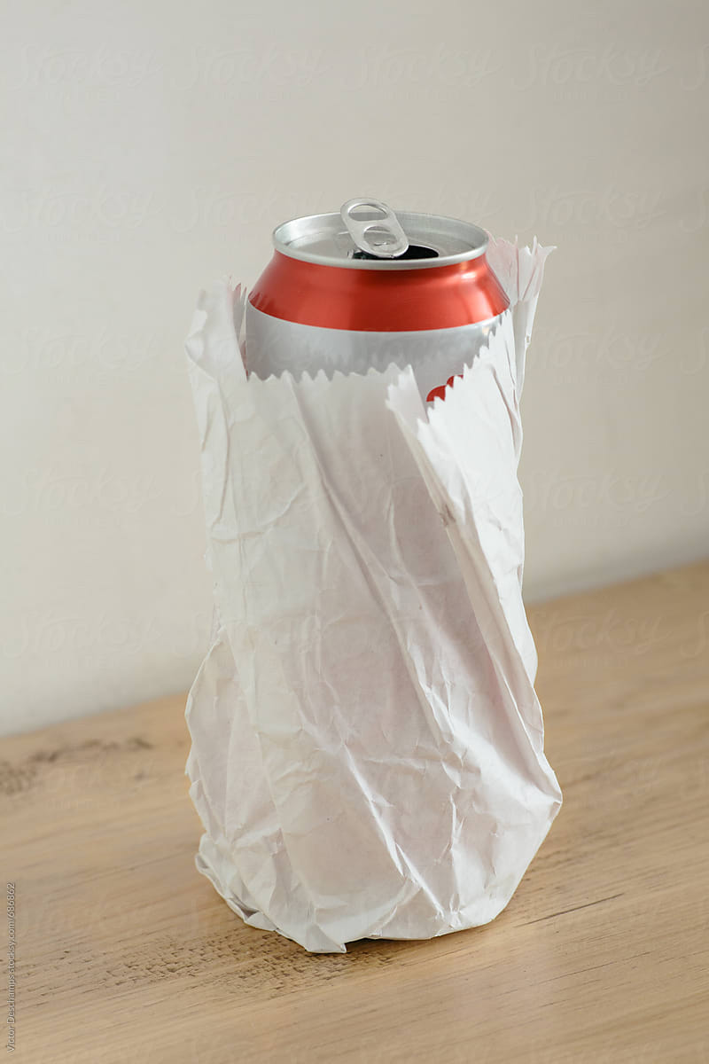 Beer Can Inside Paper Bag