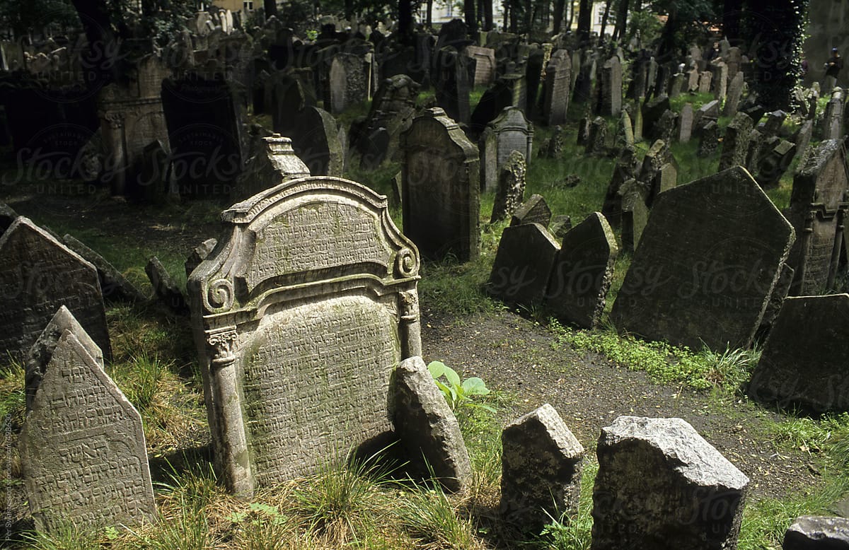 Old Jewish cemetery in Prague, Czech Republic