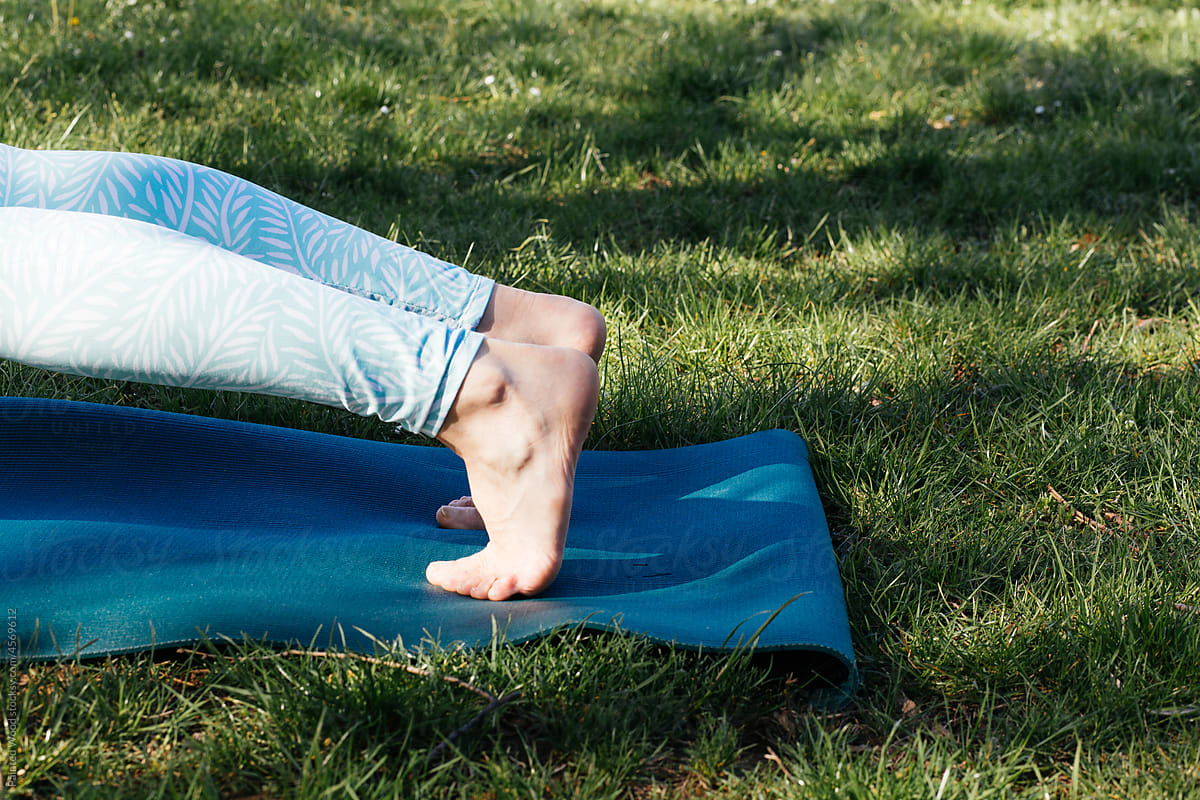 Detail of outdoor yoga