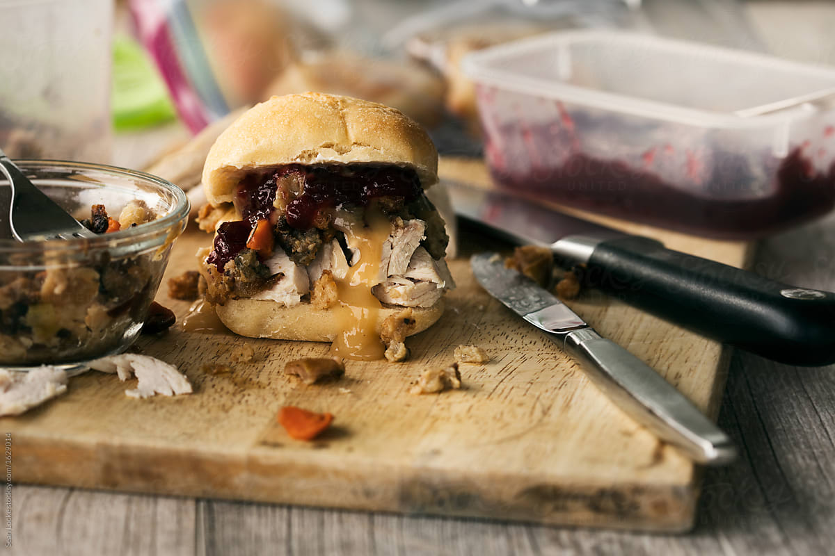 Thanksgiving Leftovers Delicious Turkey Sandwich