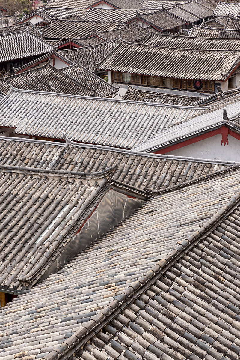 Traditional Chinese tiled roofs