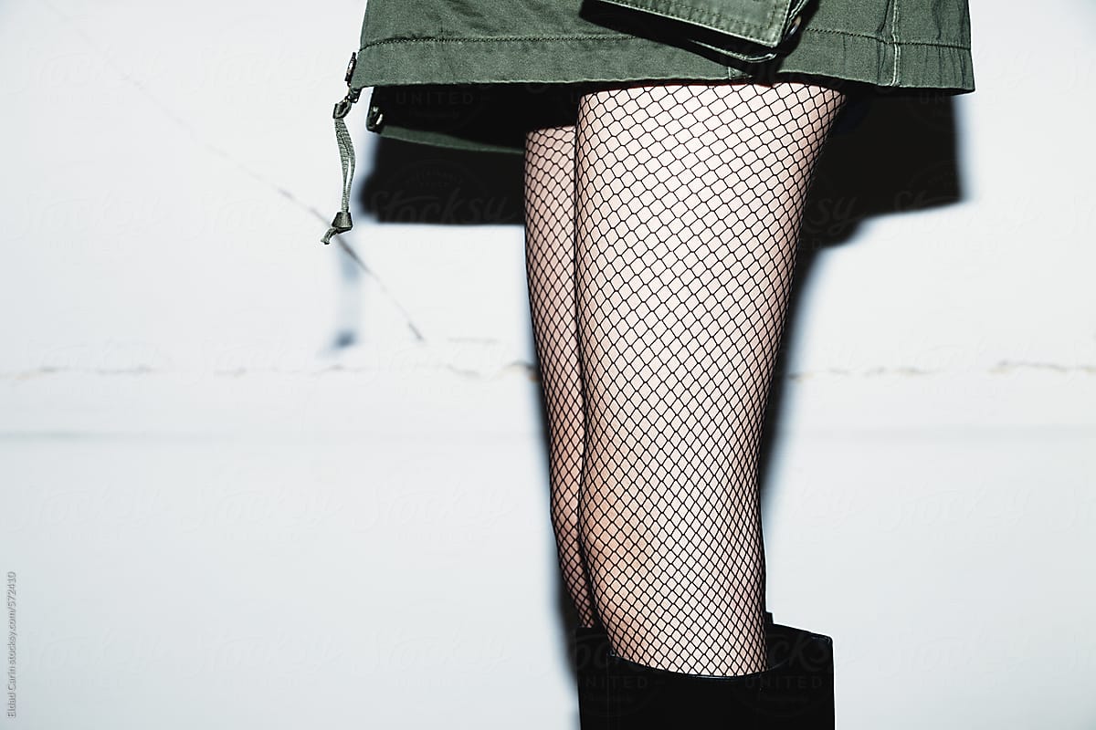 Legs in Fishnet Stockings