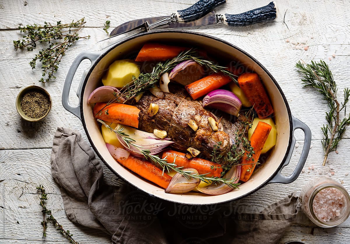 Slow Cooked  Sirloin Roast with Vegetables