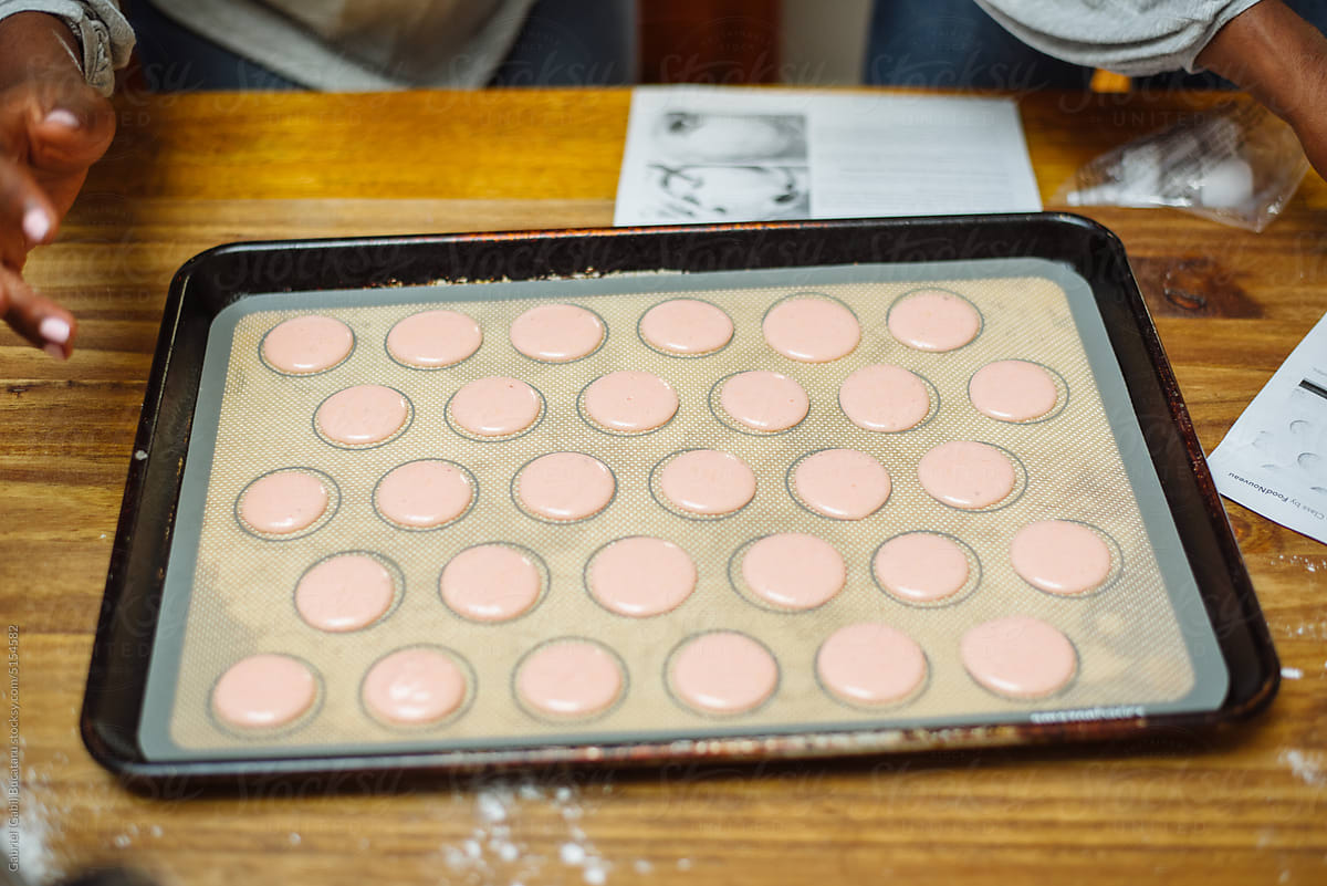 Tray with macarons