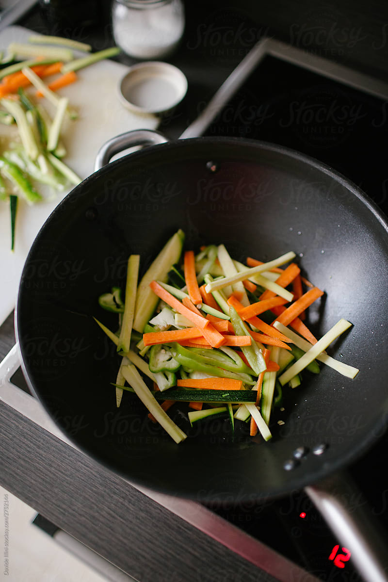 Fresh vegetables in a pan