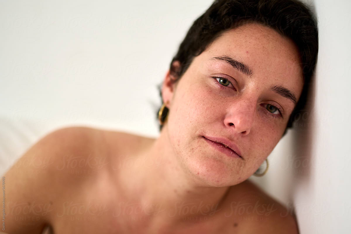 Woman with freckles.