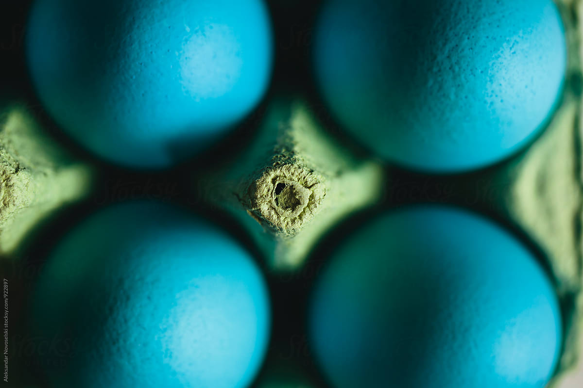 Blue Easter Eggs In Carton By Stocksy Contributor Aleksandar Novoselski Stocksy