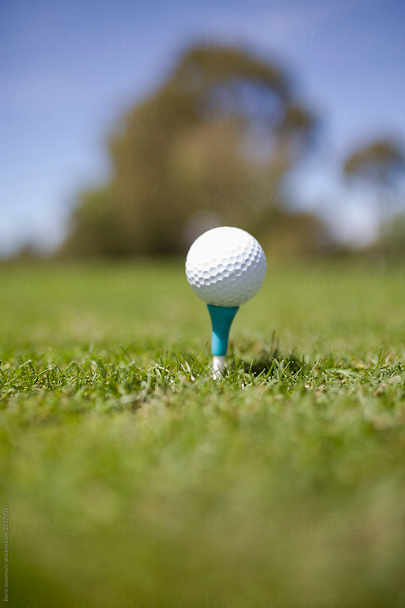 Golf Ball On A Tee