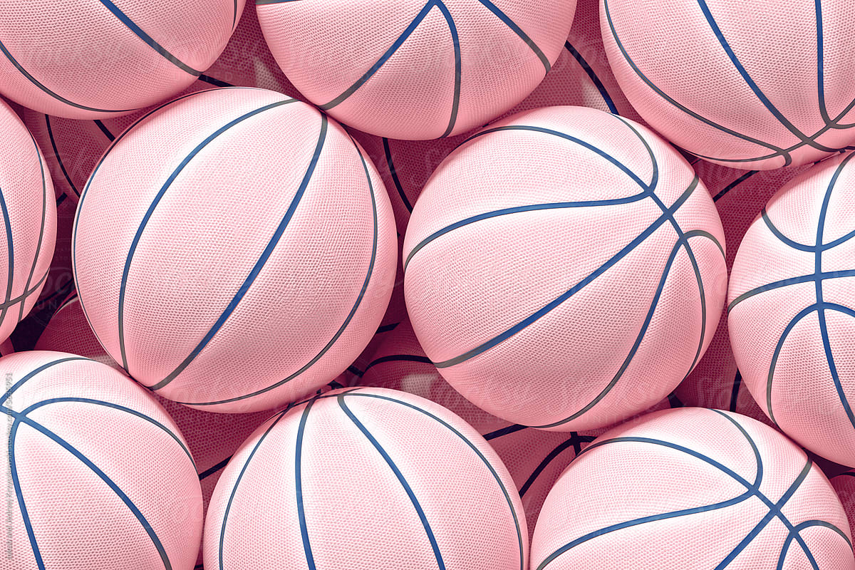 Pastel Pink Basketball Balls