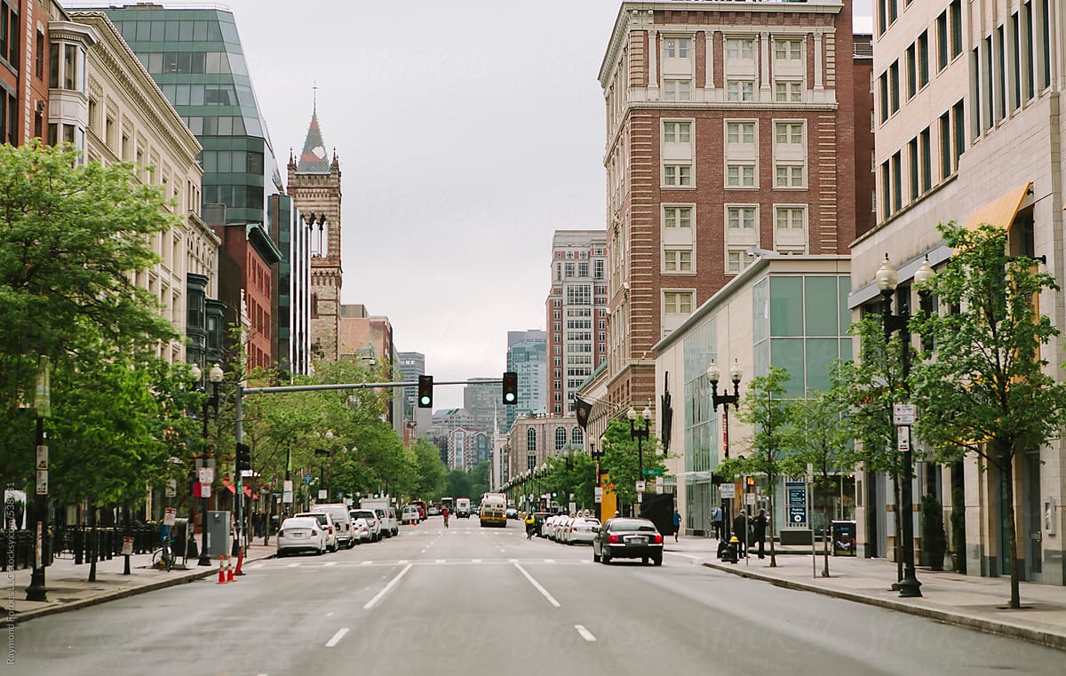 Boylston Street in Boston City View