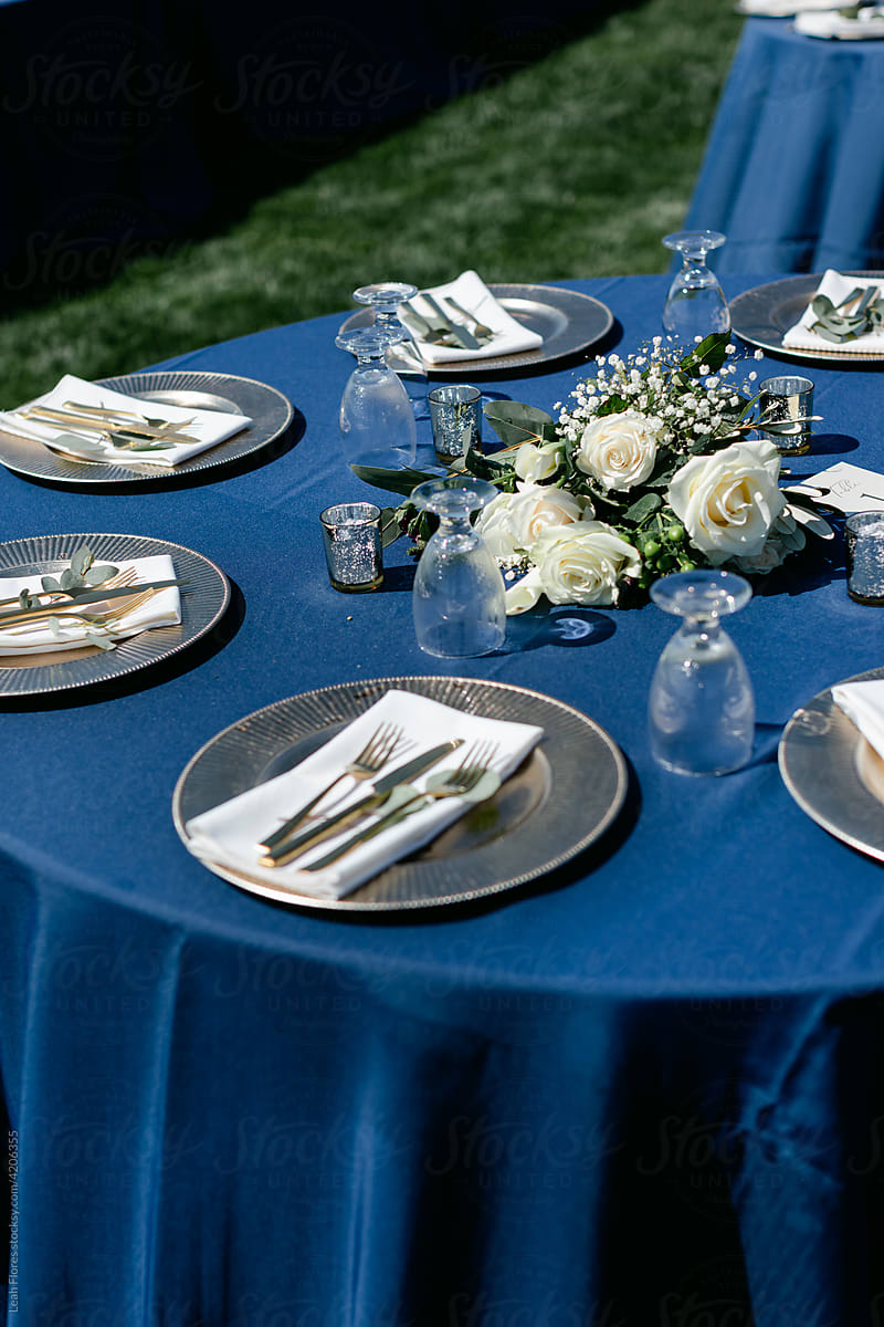Closeup of Table Setting Outdoors