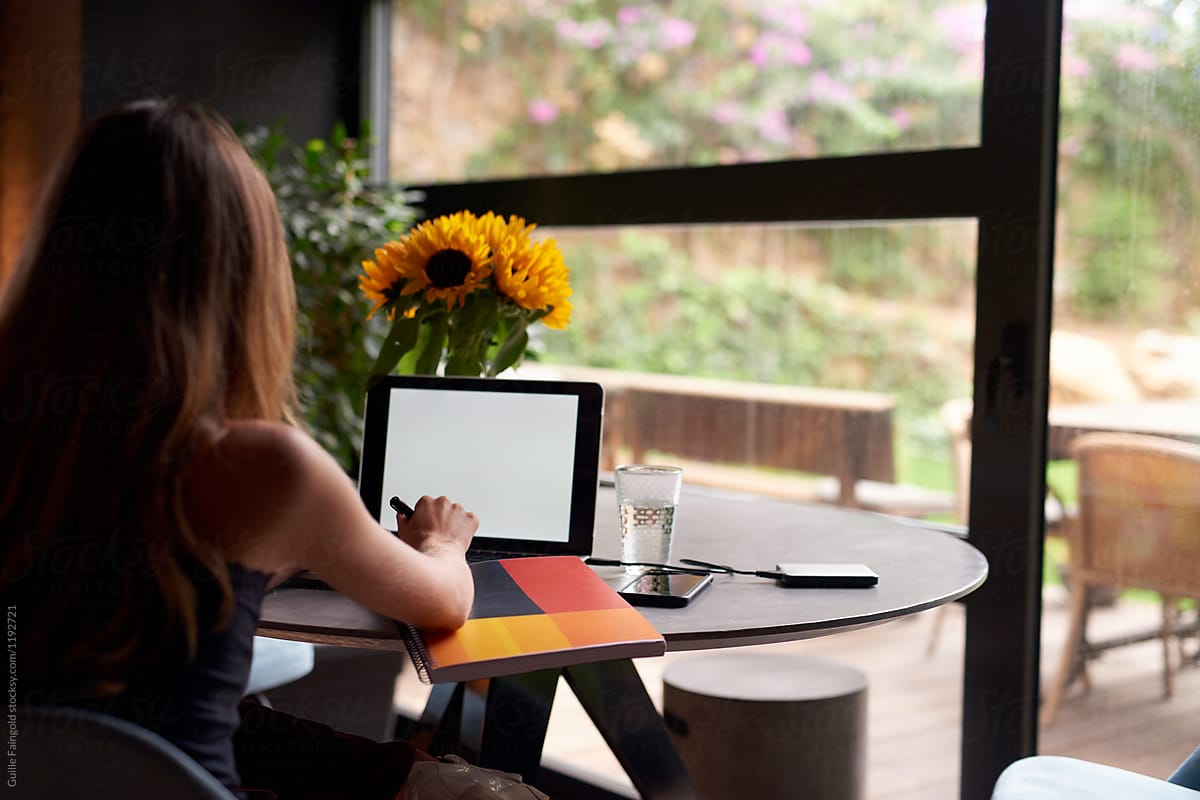 Working Woman Using Laptop At Home By Stocksy Contributor Guille Faingold Stocksy 4280