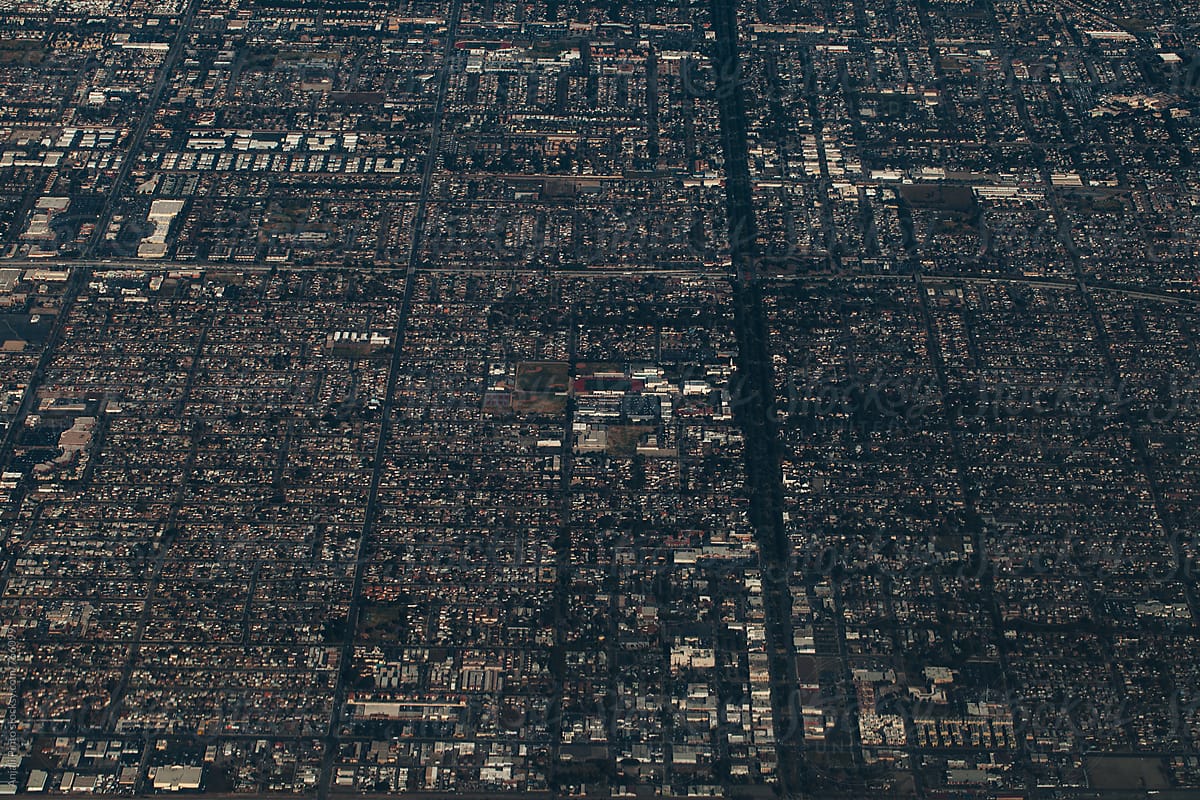Los Angeles seen from an airplane