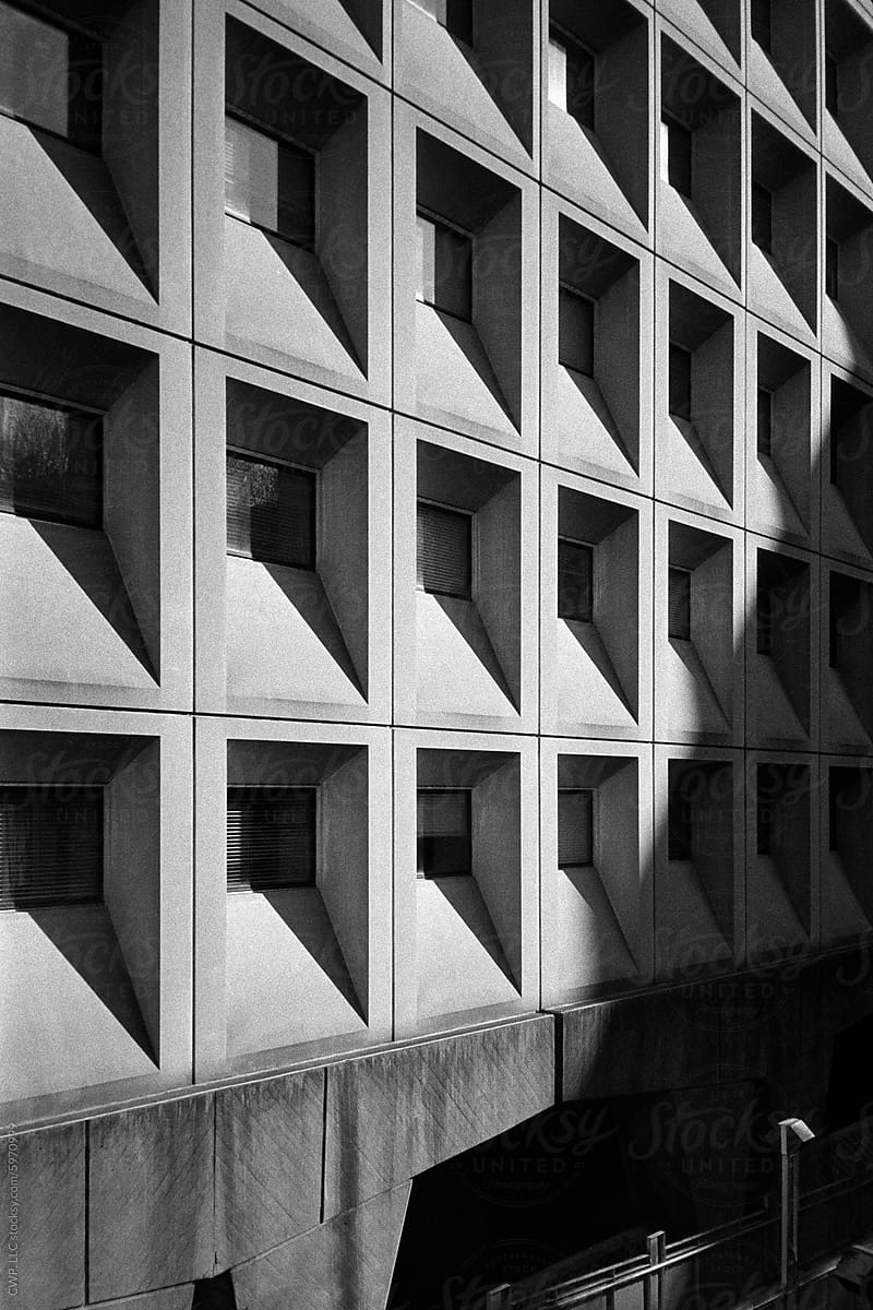 Rectangular concrete windows