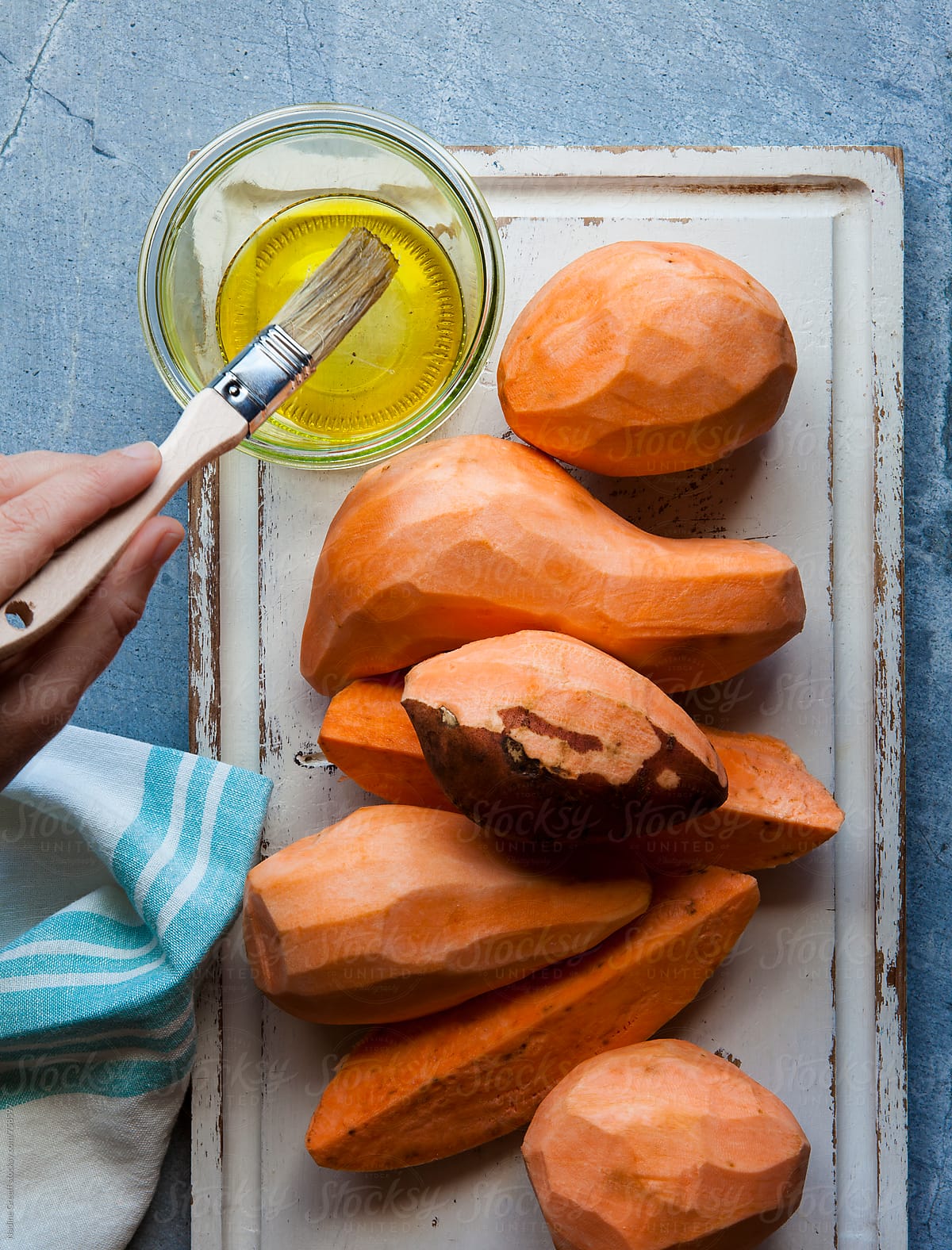 sweet potatoes with olive oil