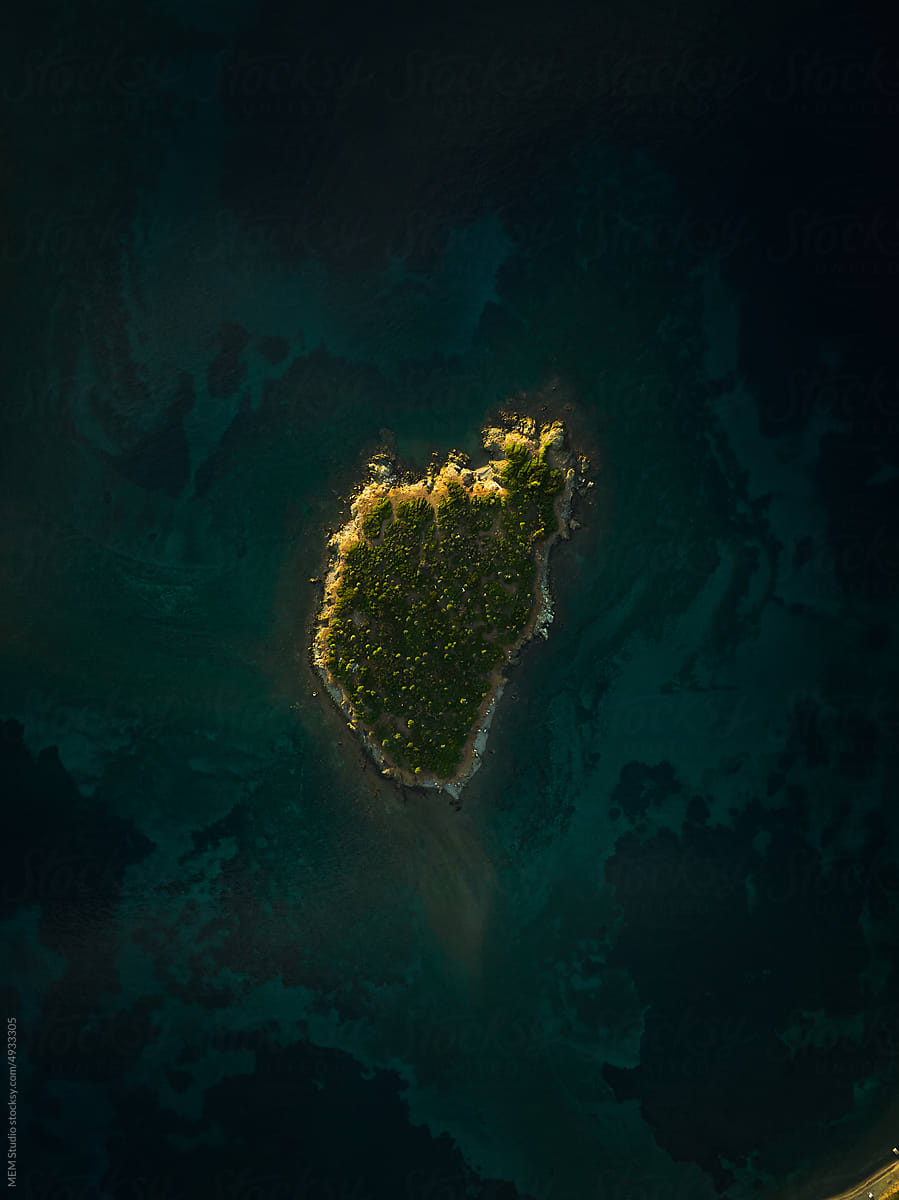 Top view of an Island