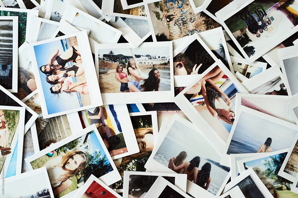 Girlfriends Having Fun On Beach Polaroid Shots By Stocksy Contributor Guille Faingold Stocksy