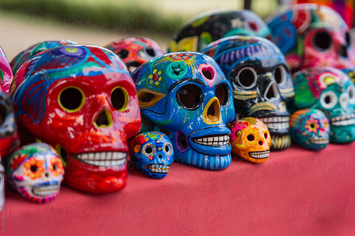 Colorful Mexican Skull.