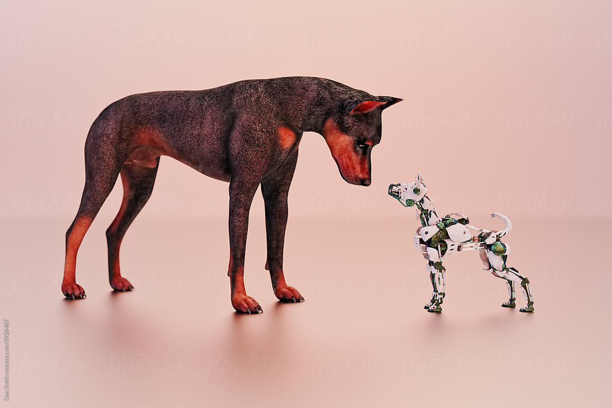 Robot dog series: Doberman meets robot dog