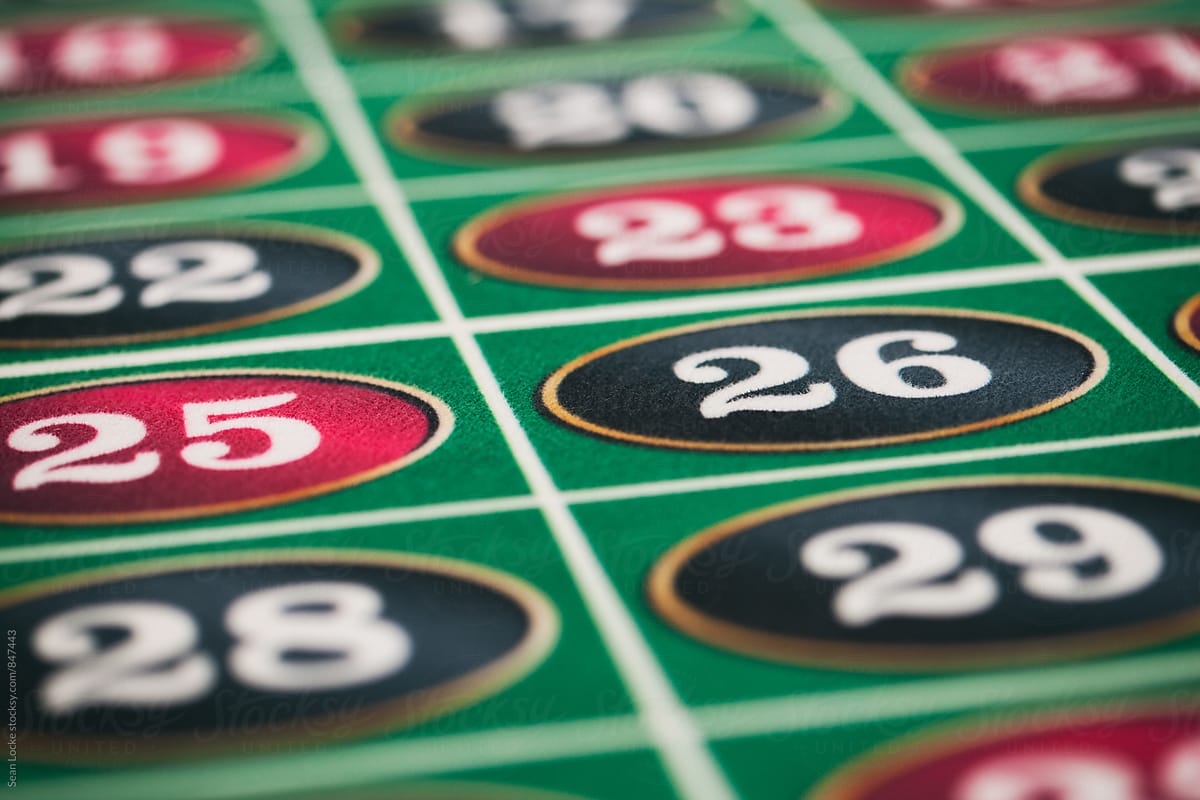Casino: Numbers On A Roulette Table Wait For Bets