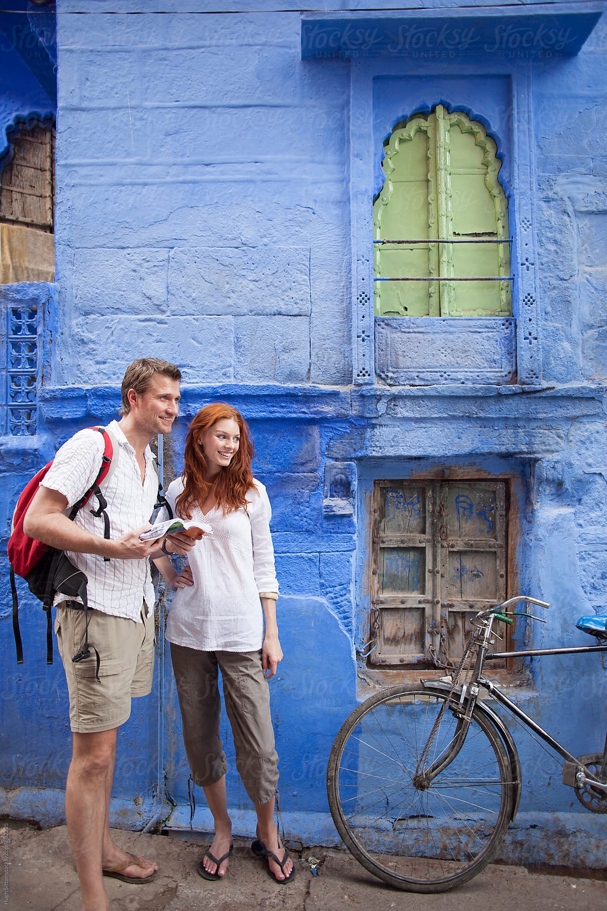 Couple travelling in India.