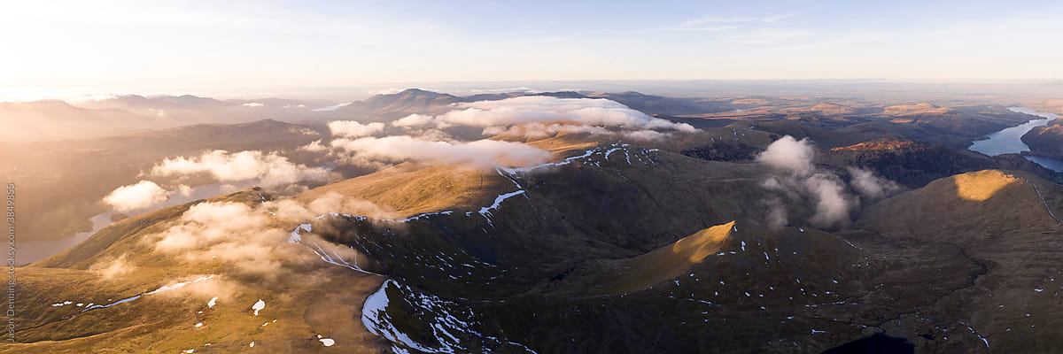 Helvellyn and Catstye Cam Aerial Lake District